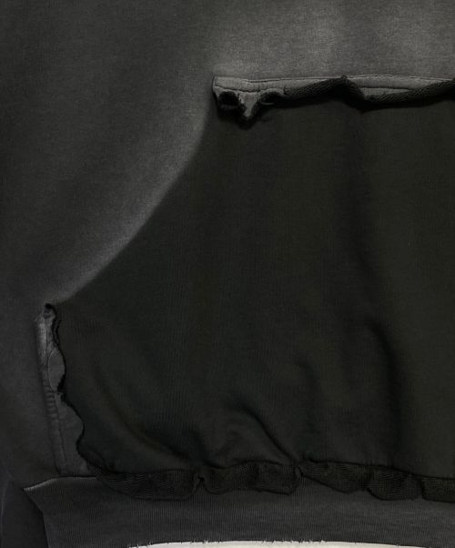 BALENCIAGA（バレンシアガ）BALENCIAGA (バレンシアガ) TAPE TYPE RIPPED POCKET HOODIE グレー サイズ:Lの古着・服飾アイテム