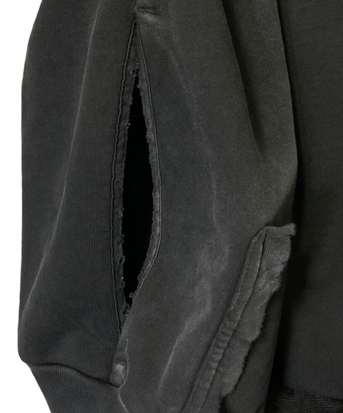 BALENCIAGA（バレンシアガ）BALENCIAGA (バレンシアガ) TAPE TYPE RIPPED POCKET HOODIE グレー サイズ:Lの古着・服飾アイテム