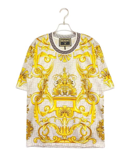 FENDI（フェンディ）FENDI (フェンディ) VERSACE (ヴェルサーチ) 総柄カットソー ベージュ サイズ:XSの古着・服飾アイテム