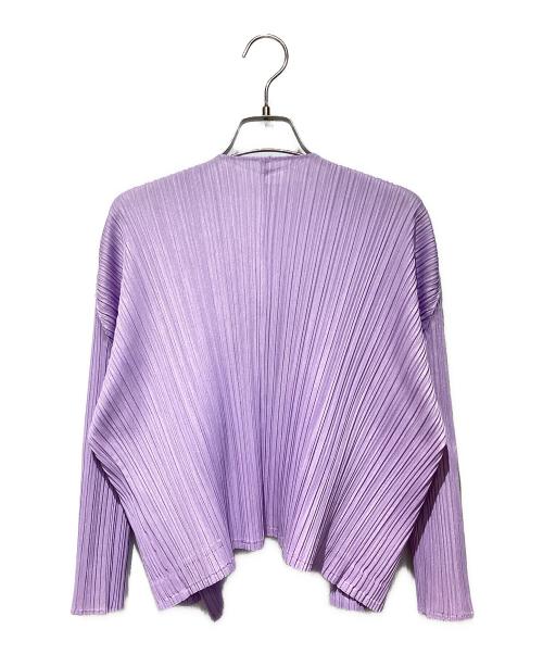 PLEATS PLEASE（プリーツプリーズ）PLEATS PLEASE (プリーツプリーズ) プリーツカーディガン パープル サイズ:3の古着・服飾アイテム