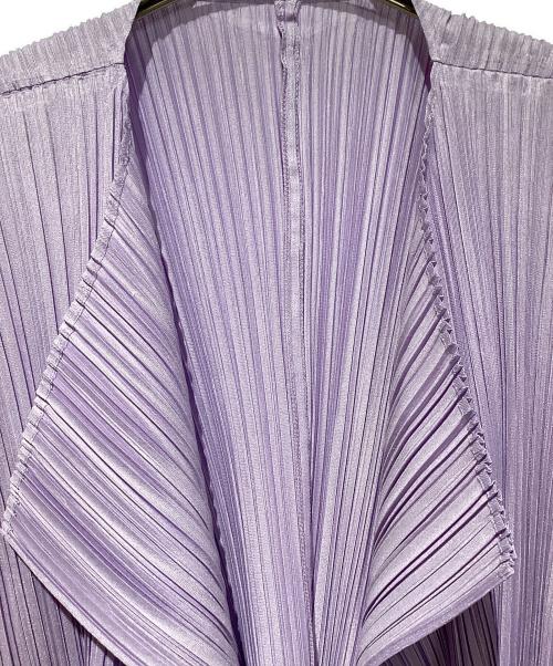 PLEATS PLEASE（プリーツプリーズ）PLEATS PLEASE (プリーツプリーズ) プリーツカーディガン パープル サイズ:3の古着・服飾アイテム