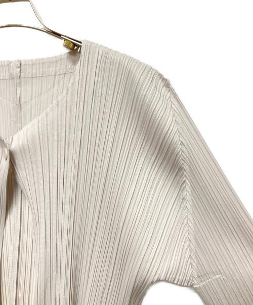 PLEATS PLEASE（プリーツプリーズ）PLEATS PLEASE (プリーツプリーズ) ボタンプリーツカーディガン グレー サイズ:4の古着・服飾アイテム