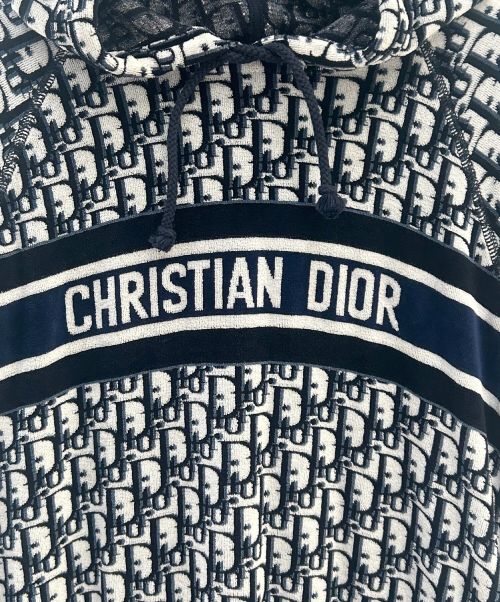 Christian Dior（クリスチャン ディオール）Christian Dior (クリスチャン ディオール) オブリークパイルワンピース ネイビー サイズ:XSの古着・服飾アイテム