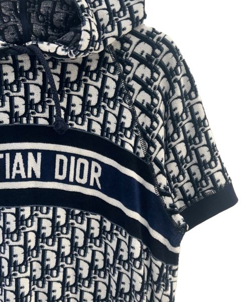 Christian Dior（クリスチャン ディオール）Christian Dior (クリスチャン ディオール) オブリークパイルワンピース ネイビー サイズ:XSの古着・服飾アイテム