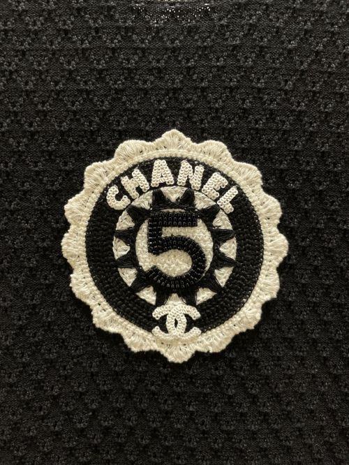 CHANEL（シャネル）CHANEL (シャネル) シャネル N°5ニットワンピース ブラック サイズ:34の古着・服飾アイテム