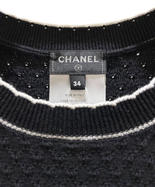 CHANEL（シャネル）CHANEL (シャネル) シャネル N°5ニットワンピース ブラック サイズ:34の古着・服飾アイテム