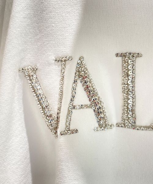 VALENTINO（ヴァレンティノ）VALENTINO (ヴァレンティノ) スパンコールロゴパーカー ホワイト サイズ:XSの古着・服飾アイテム
