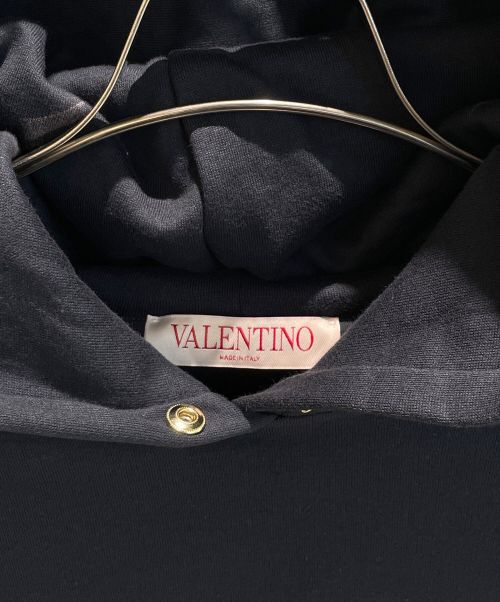 VALENTINO（ヴァレンティノ）VALENTINO (ヴァレンティノ) スパンコールロゴパーカー ネイビー サイズ:Sの古着・服飾アイテム