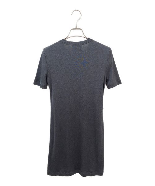 MIU MIU（ミュウミュウ）MIU MIU (ミュウミュウ) ロゴパッチカットソーワンピース グレー サイズ:36の古着・服飾アイテム