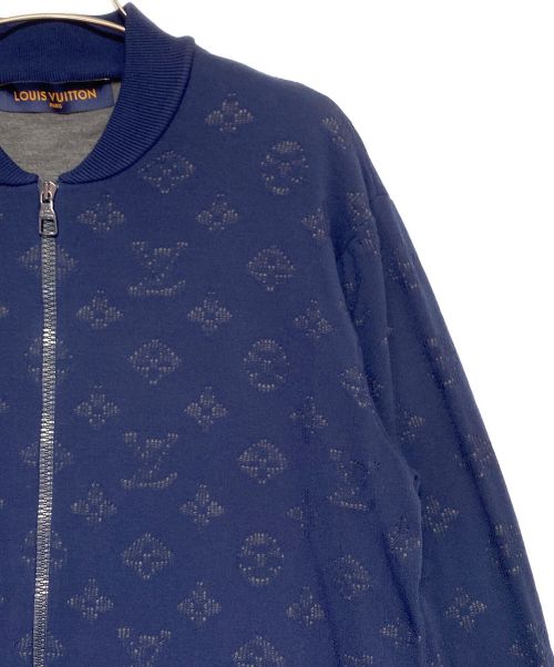 LOUIS VUITTON（ルイ ヴィトン）LOUIS VUITTON (ルイ ヴィトン) ドロップニードル モノグラム ボンバージャケット 20AW ネイビー サイズ:Sの古着・服飾アイテム