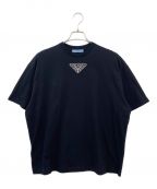 PRADAプラダ）の古着「エンブロイダリージャージーTシャツ」｜ブラック