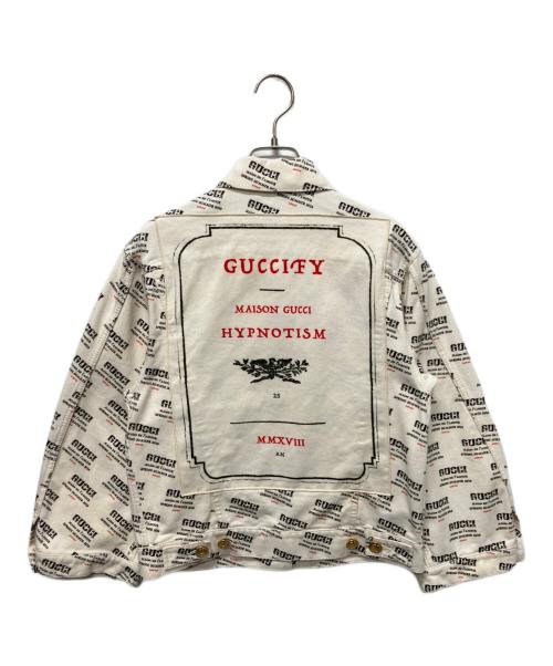 GUCCI（グッチ）GUCCI (グッチ) スタンプデニム トラッカー ジャケット アイボリー サイズ:40の古着・服飾アイテム