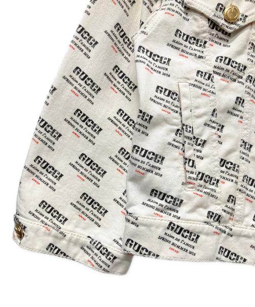 GUCCI（グッチ）GUCCI (グッチ) スタンプデニム トラッカー ジャケット アイボリー サイズ:40の古着・服飾アイテム