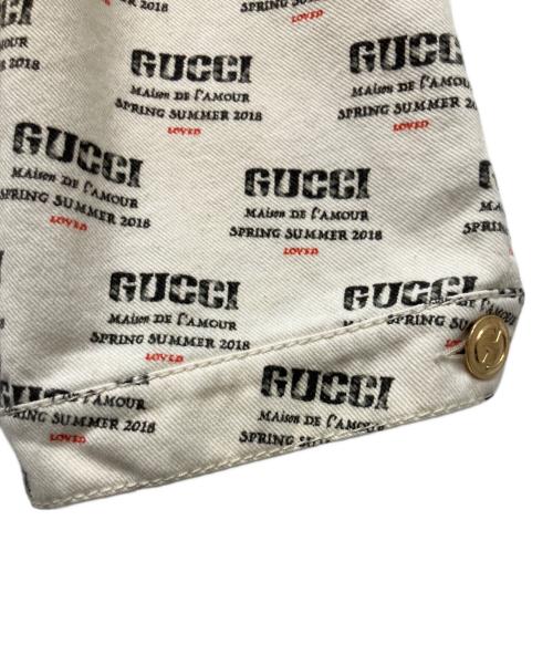 GUCCI（グッチ）GUCCI (グッチ) スタンプデニム トラッカー ジャケット アイボリー サイズ:40の古着・服飾アイテム