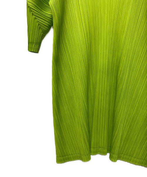 PLEATS PLEASE（プリーツプリーズ）PLEATS PLEASE (プリーツプリーズ) プリーツワンピース 黄緑 サイズ:3の古着・服飾アイテム