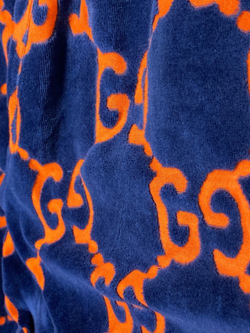 GUCCI（グッチ）GUCCI (グッチ) GGパイルトラックパンツ ネイビー サイズ:XSの古着・服飾アイテム