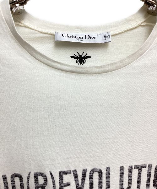 Christian Dior（クリスチャン ディオール）Christian Dior (クリスチャン ディオール) ロゴTシャツ ベージュ サイズ:Mの古着・服飾アイテム