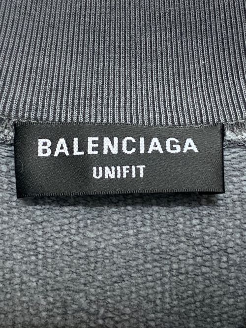 BALENCIAGA（バレンシアガ）BALENCIAGA (バレンシアガ) モックネックロゴスウェット グレー サイズ:Sの古着・服飾アイテム