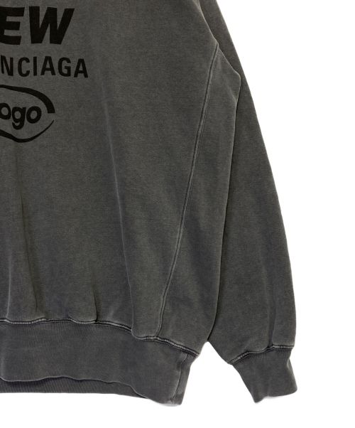 BALENCIAGA（バレンシアガ）BALENCIAGA (バレンシアガ) モックネックロゴスウェット グレー サイズ:Sの古着・服飾アイテム