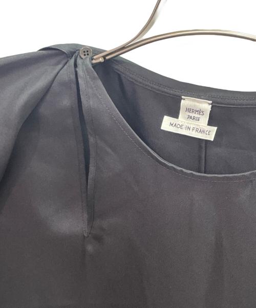 HERMES（エルメス）HERMES (エルメス) シルク ワンピース ブラック サイズ:36の古着・服飾アイテム