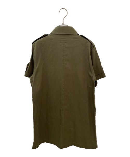 CELINE（セリーヌ）CELINE (セリーヌ) ミリタリーポケットシャツワンピース オリーブ サイズ:38の古着・服飾アイテム