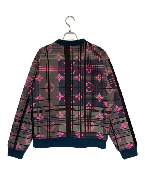 LOUIS VUITTON（ルイ ヴィトン）LOUIS VUITTON (ルイ ヴィトン) モノグラムジャガードスウェット グレー×ピンク サイズ:XSの古着・服飾アイテム