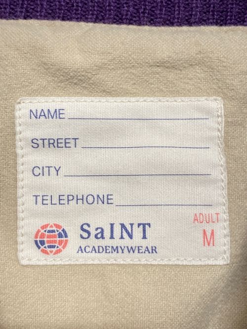 SAINT MICHAEL（セントマイケル）SAINT MICHAEL (セントマイケル) SHERMER ACADEMY (シャーマーアカデミー) シャーマーアカデミースカジャン パープル サイズ:Mの古着・服飾アイテム