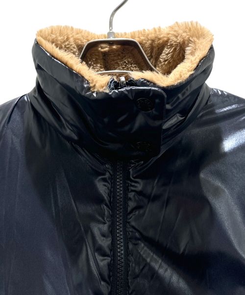 MONCLER（モンクレール）MONCLER (モンクレール) リバーシブルボアジャケット ブラック×ブラウン サイズ:1の古着・服飾アイテム