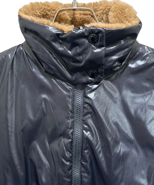 MONCLER（モンクレール）MONCLER (モンクレール) リバーシブルボアジャケット ブラック×ブラウン サイズ:1の古着・服飾アイテム