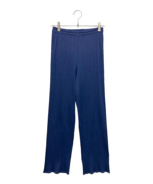PLEATS PLEASE（プリーツプリーズ）PLEATS PLEASE (プリーツプリーズ) プリーツパンツ ブルー サイズ:3の古着・服飾アイテム