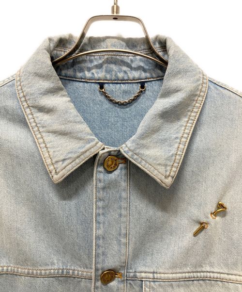 LOUIS VUITTON（ルイ ヴィトン）LOUIS VUITTON (ルイ ヴィトン) ピン装飾ウォッシュドデニム半袖シャツ サイズ:Lの古着・服飾アイテム