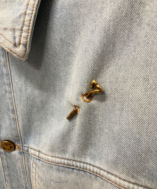 LOUIS VUITTON（ルイ ヴィトン）LOUIS VUITTON (ルイ ヴィトン) ピン装飾ウォッシュドデニム半袖シャツ サイズ:Lの古着・服飾アイテム