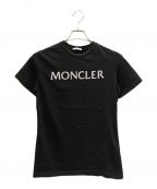 MONCLERモンクレール）の古着「T-SHIRT GIROCOLLO ビジュー ロゴ カットソー」｜ブラック