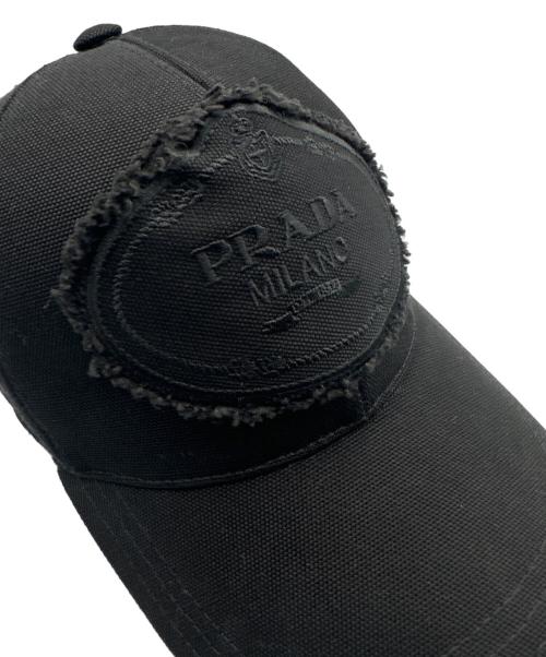 PRADA（プラダ）PRADA (プラダ) ロゴキャップ ブラック サイズ:Mの古着・服飾アイテム