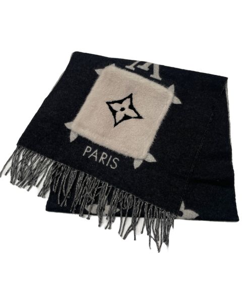 LOUIS VUITTON（ルイ ヴィトン）LOUIS VUITTON (ルイ ヴィトン) マフラー･コールド レイキャビック ブラックの古着・服飾アイテム