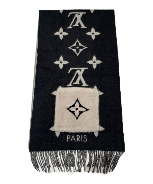 LOUIS VUITTON（ルイ ヴィトン）LOUIS VUITTON (ルイ ヴィトン) マフラー･コールド レイキャビック ブラックの古着・服飾アイテム