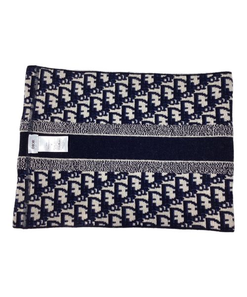 Dior（ディオール）Dior (ディオール) Oblique 2way snood（オブリーク2WAYスヌード） ネイビーの古着・服飾アイテム