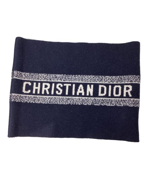 Dior（ディオール）Dior (ディオール) Oblique 2way snood（オブリーク2WAYスヌード） ネイビーの古着・服飾アイテム
