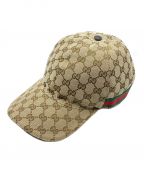 GUCCIグッチ）の古着「GGキャンバス ベースボールキャップ」｜ベージュ