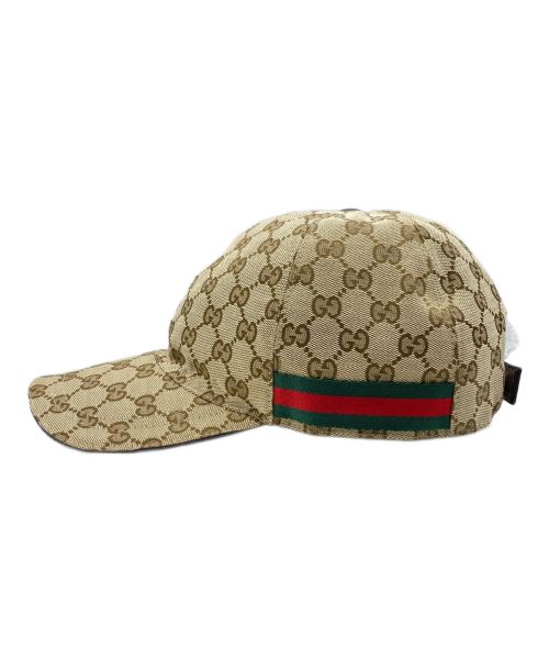 GUCCI（グッチ）GUCCI (グッチ) GGキャンバス ベースボールキャップ ベージュ サイズ:XLの古着・服飾アイテム