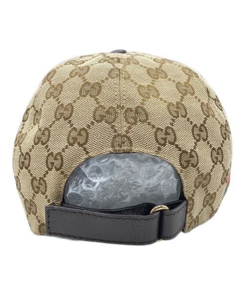 GUCCI（グッチ）GUCCI (グッチ) GGキャンバス ベースボールキャップ ベージュ サイズ:XLの古着・服飾アイテム