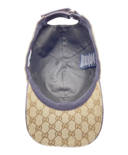 GUCCI（グッチ）GUCCI (グッチ) GGキャンバス ベースボールキャップ ベージュ サイズ:XLの古着・服飾アイテム
