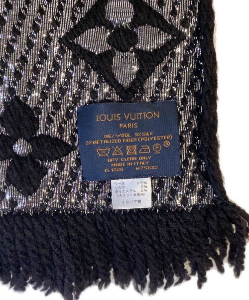 LOUIS VUITTON（ルイ ヴィトン）LOUIS VUITTON (ルイ ヴィトン) Monogram muffler（モノグラムマフラー） ブラック サイズ:-の古着・服飾アイテム