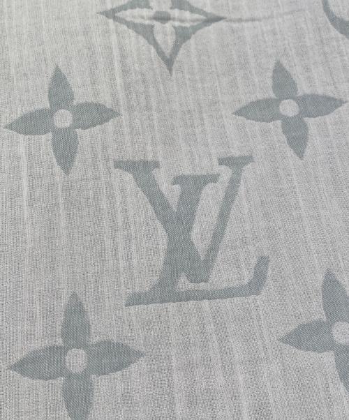LOUIS VUITTON（ルイ ヴィトン）LOUIS VUITTON (ルイ ヴィトン) モノグラムショール スカイブルー×ピンクの古着・服飾アイテム