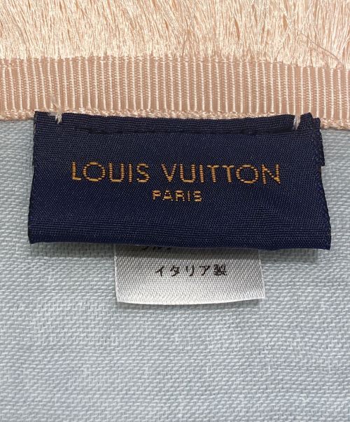LOUIS VUITTON（ルイ ヴィトン）LOUIS VUITTON (ルイ ヴィトン) モノグラムショール スカイブルー×ピンクの古着・服飾アイテム
