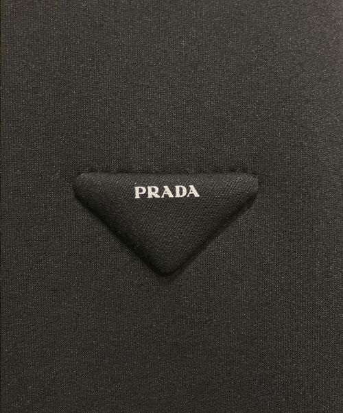 PRADA（プラダ）PRADA (プラダ) エンブレムロゴスウェットワンピース ブラック サイズ:Sの古着・服飾アイテム