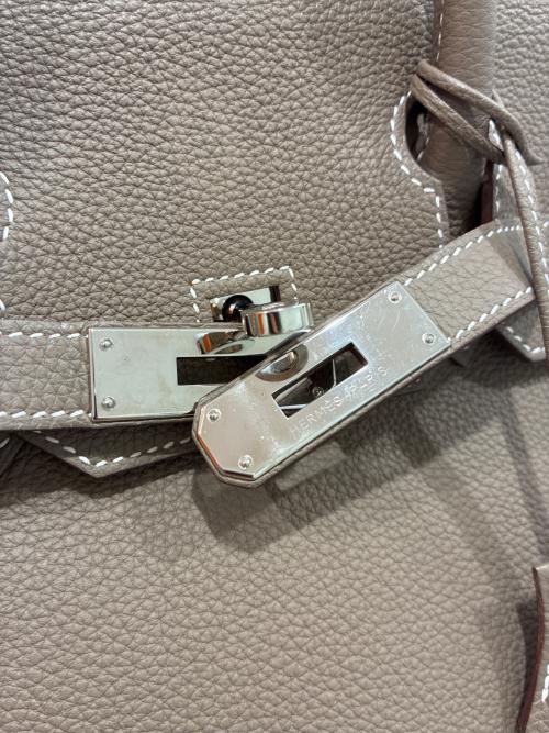 HERMES（エルメス）HERMES (エルメス) バーキン30/Birkin 30 Etoupe/トゴ/シルバー金具/X刻印 エトゥープ サイズ:30の古着・服飾アイテム