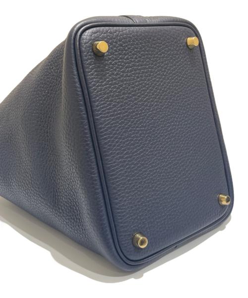 HERMES（エルメス）HERMES (エルメス) ピコタンロック PM /ブルーアンクル/トリヨンクレマンス/ゴールド金具/C刻印：2018年製 ブルーアンクル サイズ:PMの古着・服飾アイテム