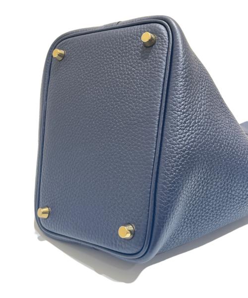 HERMES（エルメス）HERMES (エルメス) ピコタンロック PM /ブルーアンクル/トリヨンクレマンス/ゴールド金具/C刻印：2018年製 ブルーアンクル サイズ:PMの古着・服飾アイテム