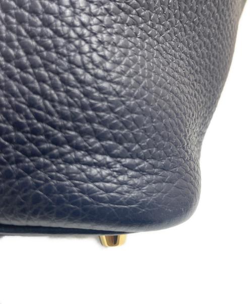 HERMES（エルメス）HERMES (エルメス) ピコタンロック PM /ブルーアンクル/トリヨンクレマンス/ゴールド金具/C刻印：2018年製 ブルーアンクル サイズ:PMの古着・服飾アイテム